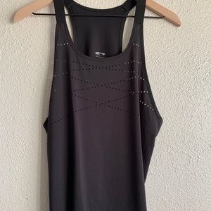 Black cutout racer back workout tank